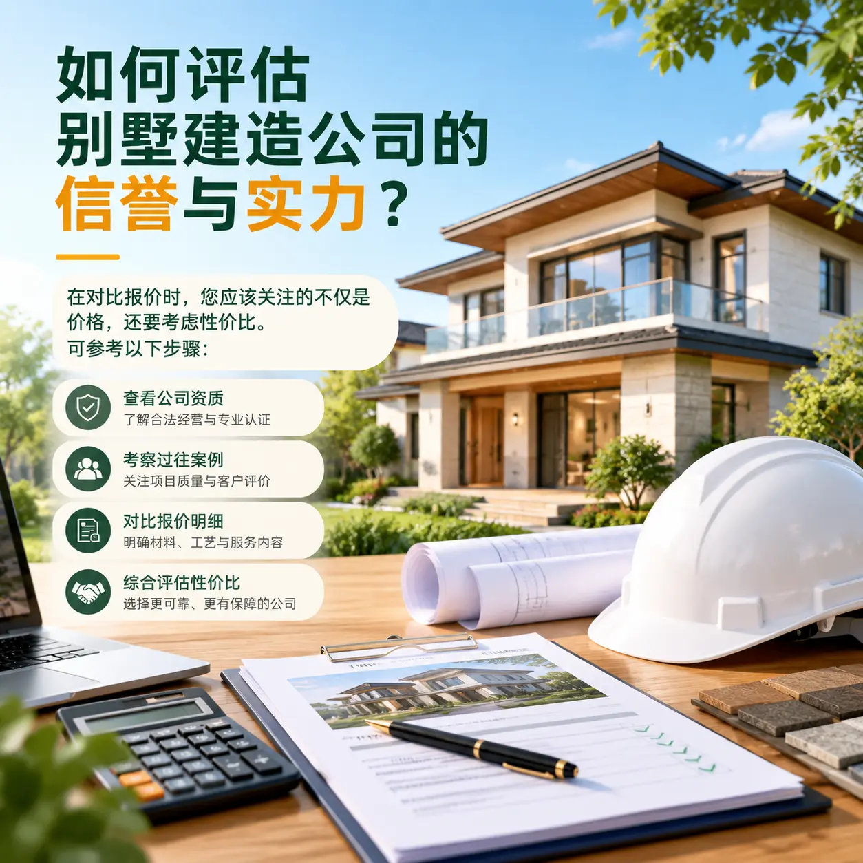 如何评估 普定 别墅建造公司的信誉与实力?