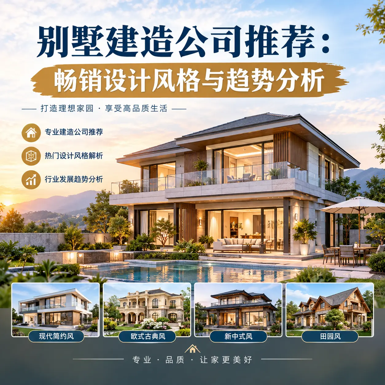 别墅建造公司推荐： 普定 畅销设计风格与趋势分析