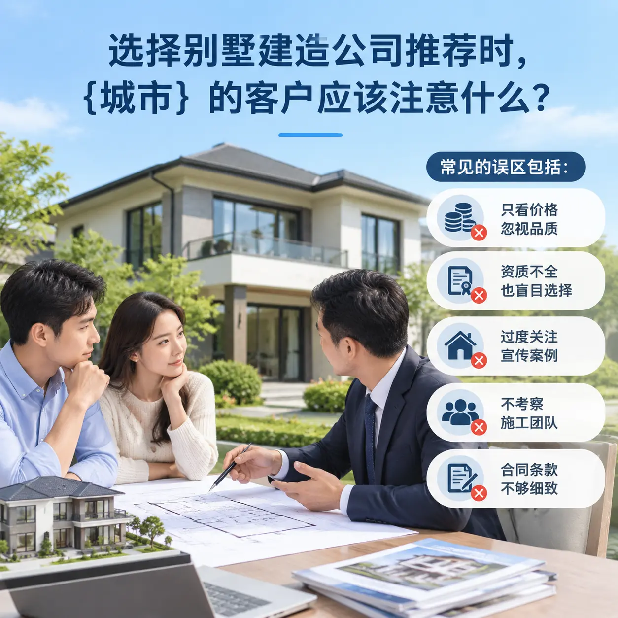 选择别墅建造公司推荐时,普定 的客户应该注意什么?