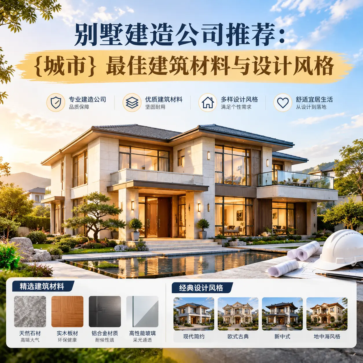 别墅建造公司推荐: 普定 最佳建筑材料与设计风格