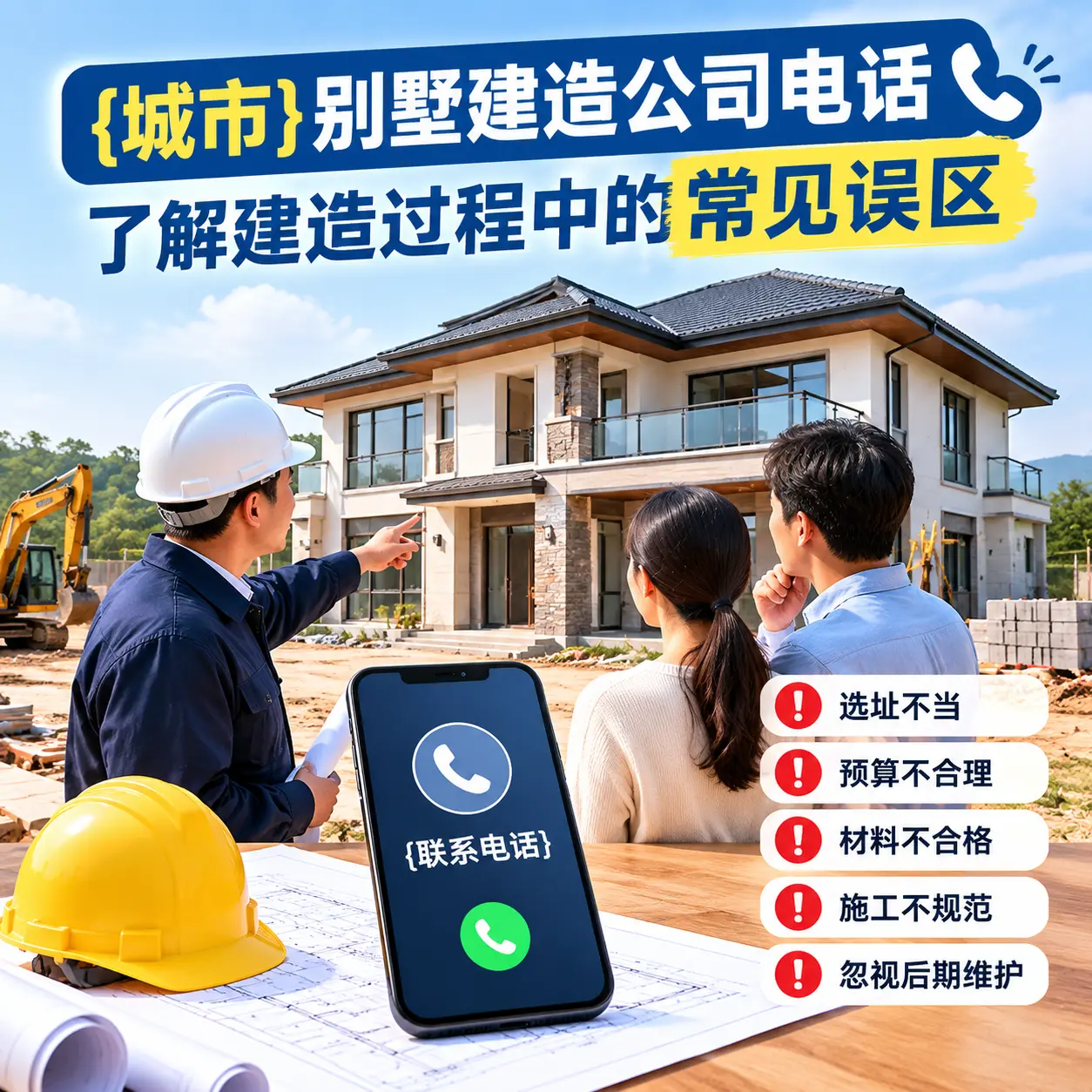 普定别墅建造公司电话，了解建造过程中的常见误区